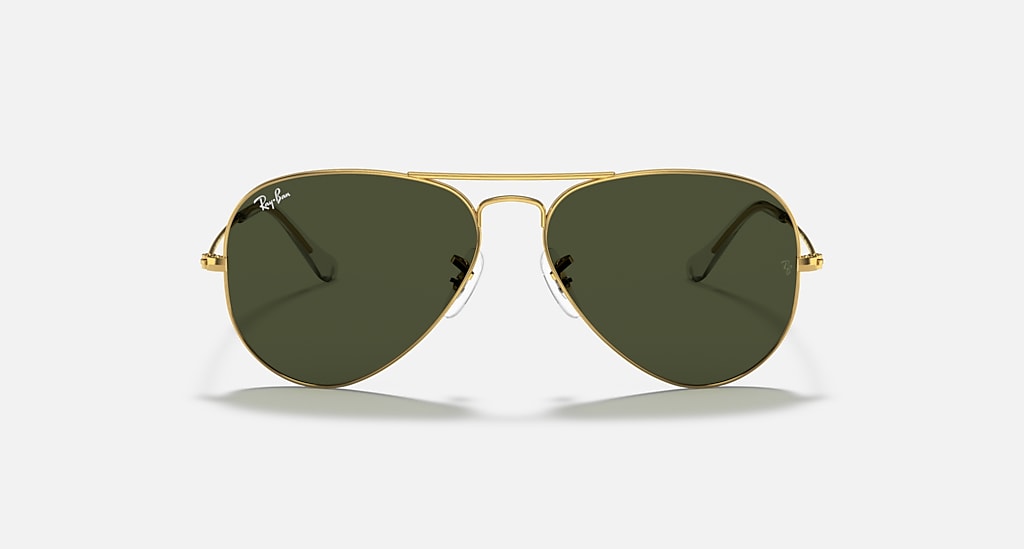 Óculos de Sol Aviator Classic em Ouro e Verde - RB3025 | Ray-Ban® BR